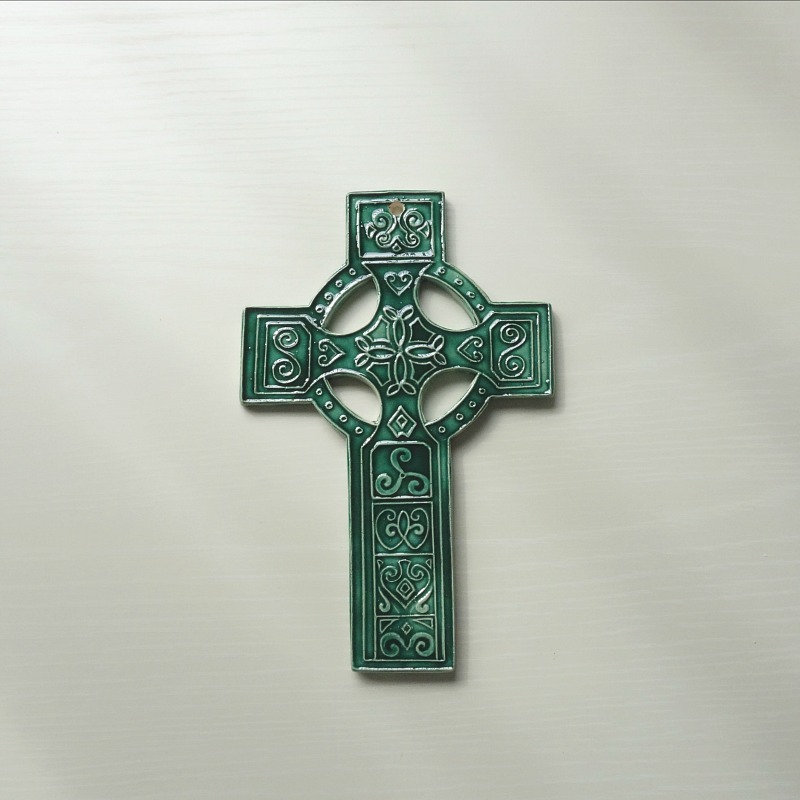 タイル製クロスの壁飾り（緑4）